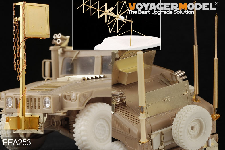 Ensemble d'antennes électroniques Voyager Model PEA253 pour Humvee moderne (GP) 1/35