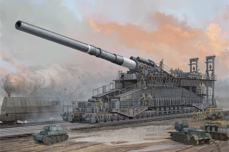 Hobby Boss 82911 Canon ferroviaire allemand de 80 cm K(E) Dora (1/72)