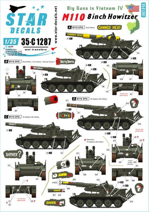 Star Decals 35-C1287 Gros canons au Vietnam 4 1/35