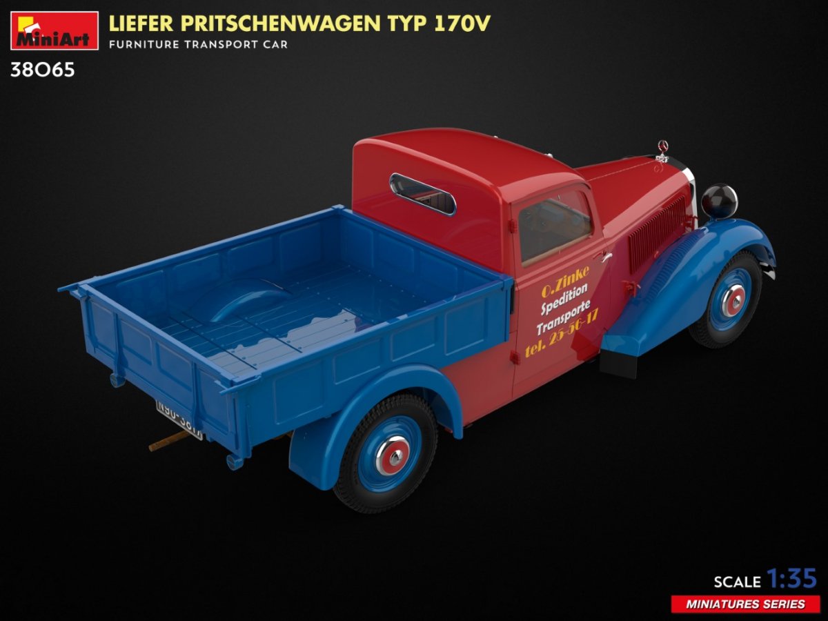 MiniArt 38065 LIEFER PRITSCHENWAGEN TYP 170V. VOITURE DE TRANSPORT DE MEUBLES 1/35 – immagine 4