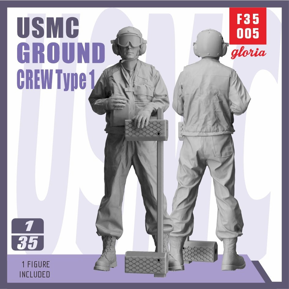 Gloria F35005 USMC LHA/LHD Équipe au sol (Type 1) 1/35