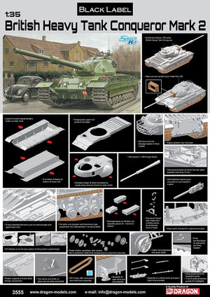 Dragon 3555 Char lourd britannique Conqueror (1/35)  – image 3