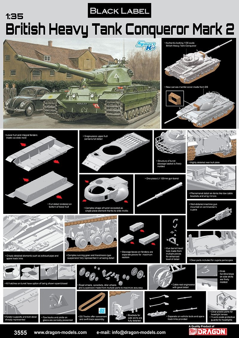 Dragon 3555 Char lourd britannique Conqueror (1/35)  – image 3