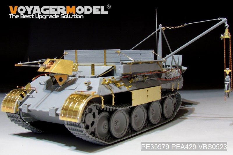 Maquette Voyager PE35979 Bergepanther Ausf.A allemand de la Seconde Guerre mondiale (type ancien, porte-outils Panther A) - Base pour TAKOM 2101 au 1/35 – Bild 3