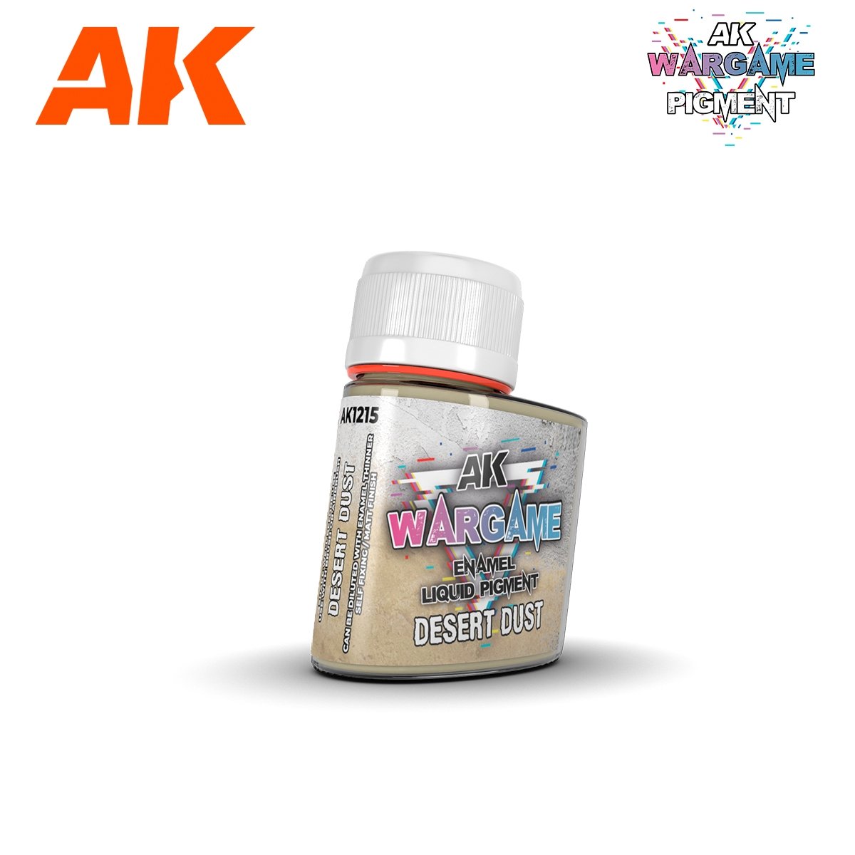 AK Interactive AK1215 POUSSIÈRE DU DÉSERT – PIGMENT LIQUIDE ÉMAIL 35 ml