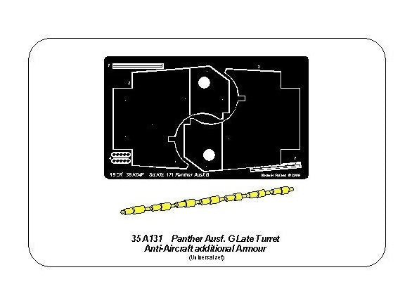 Blindage antiaérien additionnel Aber 35A131 pour tourelle Panther G 1/35 – Bild 4