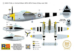 RS Models 94031 Lockheed P-38 J-15 - LO Wrangler (D-Day Edition) 1/72 – zdjęcie 2