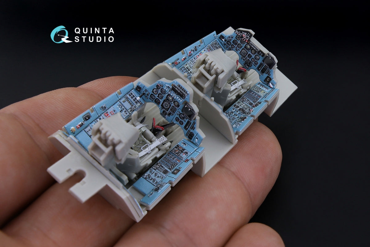 Intérieur coloré imprimé en 3D sur papier décalcomanie Quinta Studio QD48181 Su-27UB (pour kit KittyHawk) 1/48 – image 10