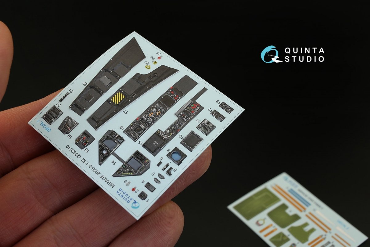 Intérieur imprimé en 3D et coloré sur papier décalcomanie Quinta Studio QD32010 Mirage 2000-5 (pour maquette Kitty Hawk) 1/32 – image 6
