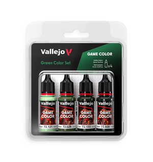 Vallejo 72384 Game Color, coffret de peinture verte 4 x 18 ml