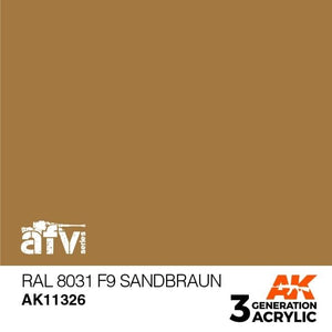 AK Interactive AK11326 RAL 8031 ​​​​F9 Brun Sable 17ml