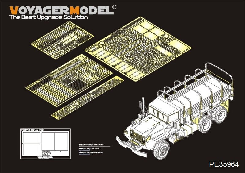 Modèle Voyager PE35964 Camion M54A2 5t de l&amp;#39;armée américaine moderne (modèle de base) pour AFV 35300 au 1/35