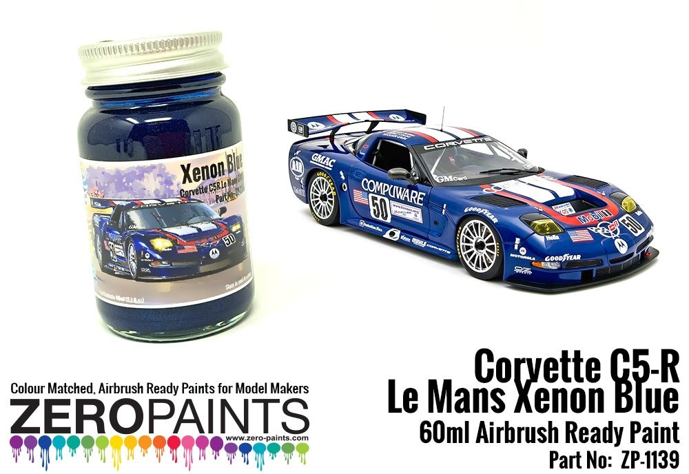 Peinture Zero Paints ZP-1139 Corvette C5-R Bleu Xénon Le Mans 2003 - 60 ml