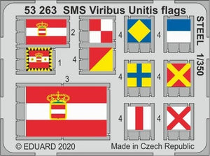 Eduard 53263 SMS Viribus Unitis drapeaux TROMPETTE EN ACIER 1/350