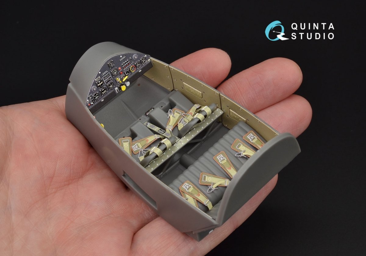 Intérieur imprimé en 3D et coloré sur papier décalcomanie Quinta Studio QD32028 Bf 108 (pour kit Eduard) 1/32 – immagine 8