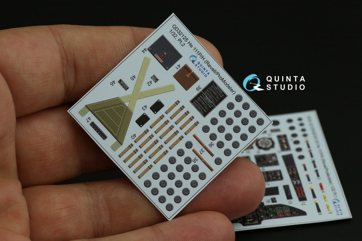 Intérieur imprimé en 3D et coloré sur papier décalcomanie (Revell/ProModeler) Quinta Studio QD32125 He 111 P/H 1/32 – image 13