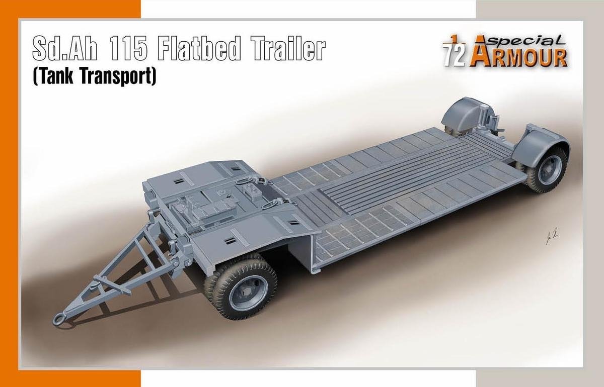 Special Armor 72022 Sd.Ah 115 Remorque plateau (Transport de chars) 1/72
