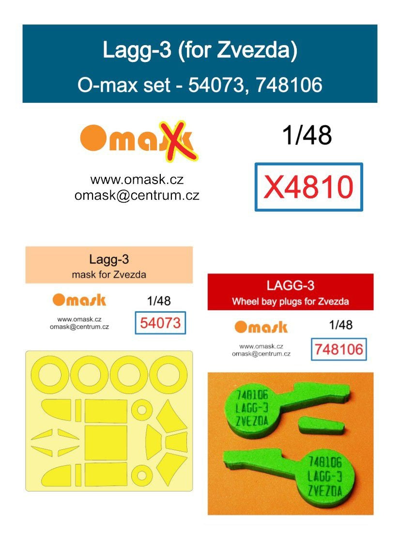 Ensemble Omask X4810 Lagg-3 O-max pour Zvezda 1/48 