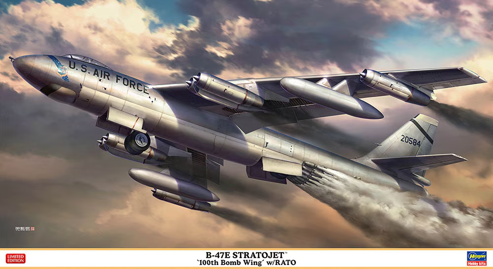 Hasegawa 02474 B-47E Stratojet « 100e escadre de bombardement » avec RATO 1/72