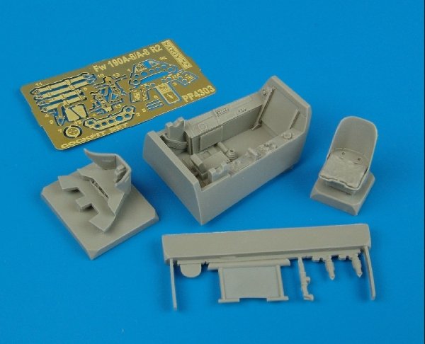 Ensemble de cockpit Aires 4303 Fw 190A-8/A-8 R2 au 1/48 Tamiya