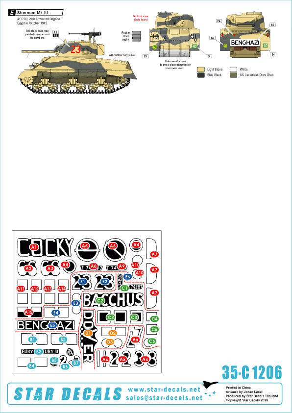 Star Decals 35-C1206 Sherman Mk III 1/35 – image 2