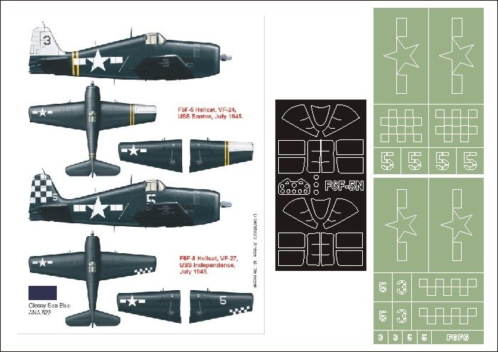 Montex K32123 F6F5 Hellcat pour TRUMPETER 1/32 