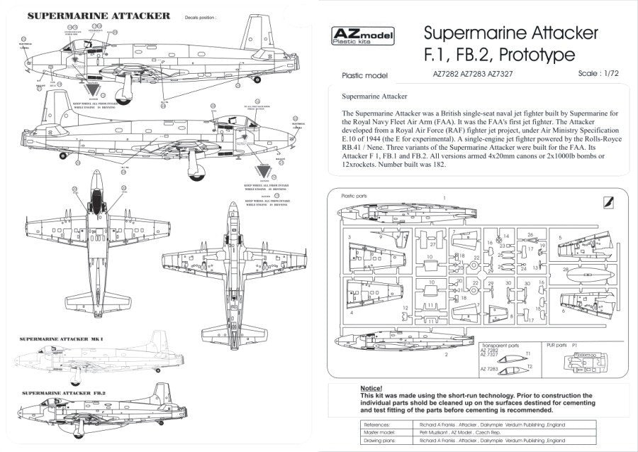 AZ Model AZ7327 Attacker Prototype 1/72 – zdjęcie 3
