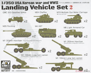 AFV Club SE73517 Coffret de véhicules de débarquement américains de la guerre de Corée et de la Seconde Guerre mondiale, échelle 1/350  – immagine 4