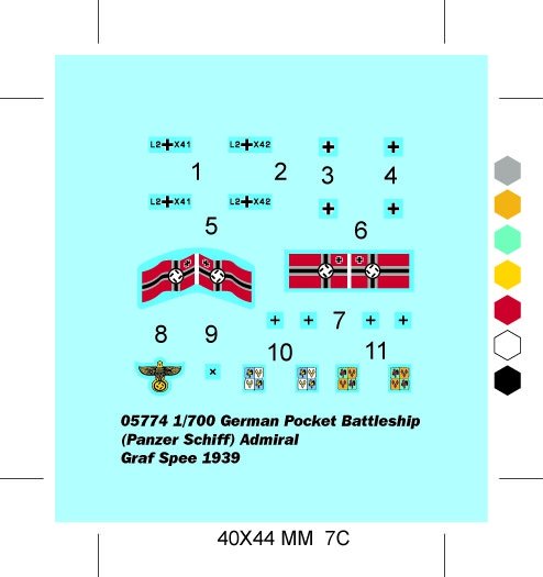 Trumpeter 05774 AD. GRAF SPEE 1/700 – imagen 3