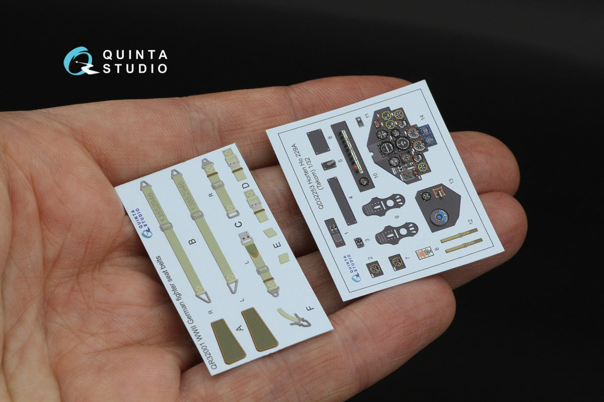Intérieur imprimé en 3D et coloré sur papier décalcomanie (Takom) Quinta Studio QD32253 Horten Ho 229A 1/32 – Bild 3