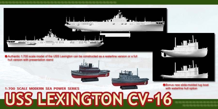 Dragon 7051 U.S.S. Lexington CV-16 1/700 – zdjęcie 3