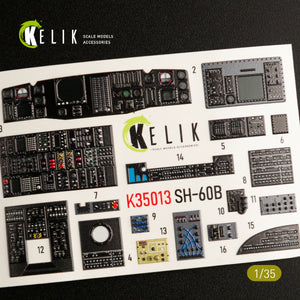 KELIK K35013 Décalcomanies 3D intérieures SH-60B pour maquette Kitty Hawk 1/35  – Bild 2