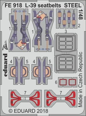 Ceintures de sécurité Eduard FE918 L-39 en acier, Eduard, Special Hobby, échelle 1/48