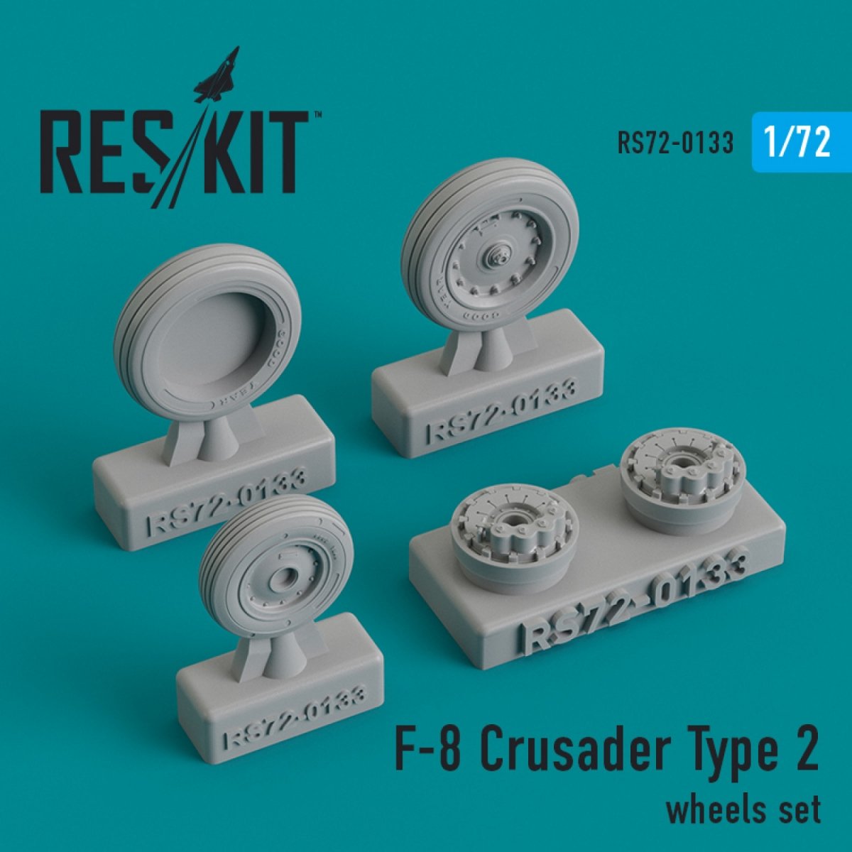 RESKIT RS72-0133 F-8 « CRUSADER » TYPE 2 JEU DE ROUES 1/72