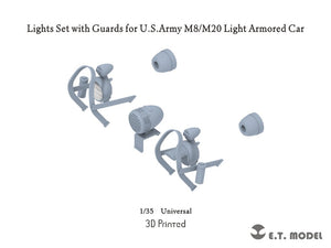 Ensemble de phares ET Model P35-288 avec protections pour automitrailleuse légère M8/M20 de l&amp;#39;armée américaine, échelle 1/35