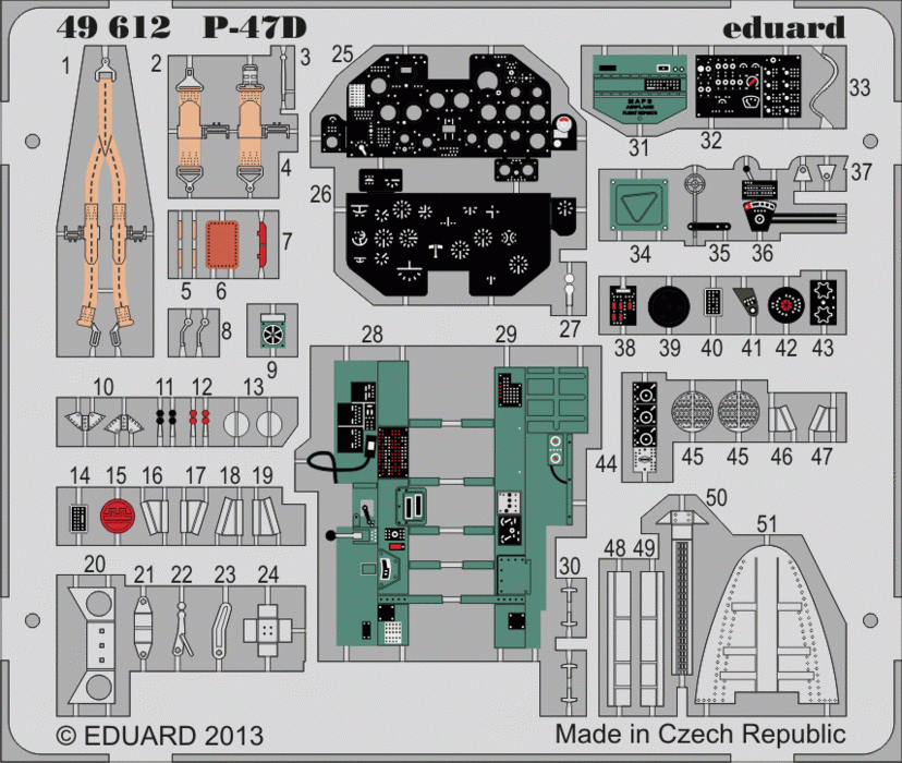 Eduard 49612 P-47D SA 1/48 HOBBY BOSS