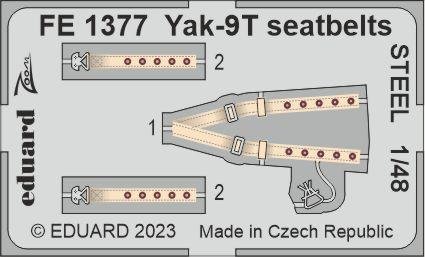 Eduard FE1377 Ceintures de sécurité Yak-9T ACIER ZVEZDA 1/48