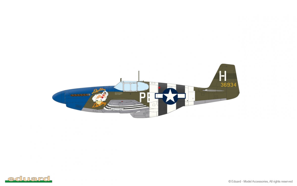 Eduard 11181 OVERLORD : MUSTANGS DU JOUR J / COMBINAISON DOUBLE P-51B MUSTANG 1/48 – image 6