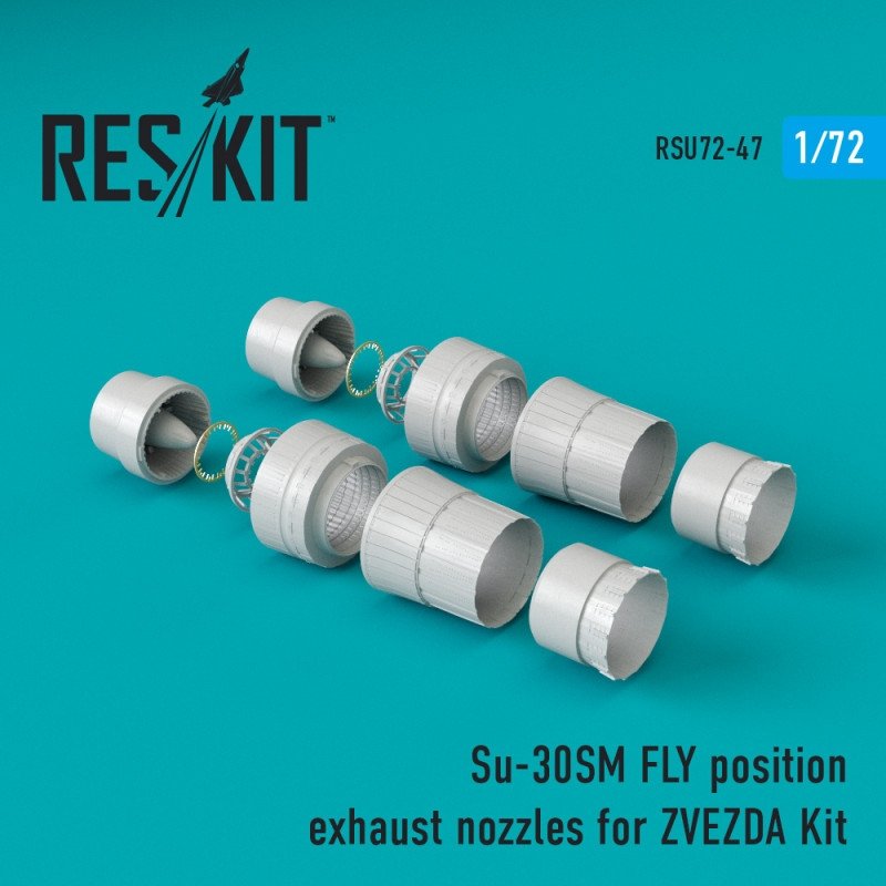 RESKIT RSU72-0047 Tuyères d&amp;#39;échappement de position de vol Su-30SM pour Zvezda 1/72
