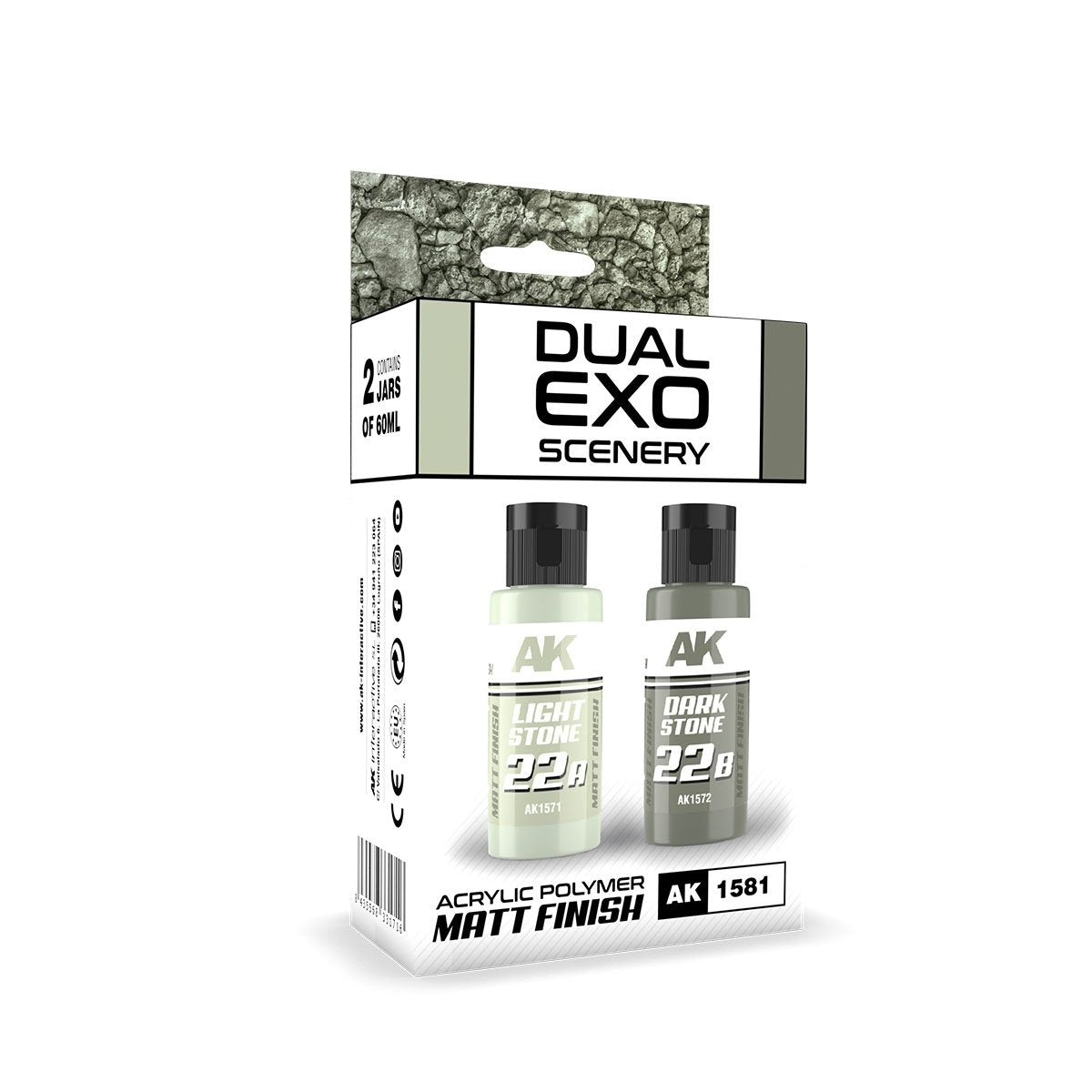 AK Interactive AK1581 DUAL EXO SCENERY SET 22 – 22A PIERRE CLAIRE &amp;amp; 22B PIERRE FONCÉE