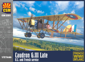 Maquette Cooper State Models 32011 Caudron G.III, version tardive des services américains et français, échelle 1/32