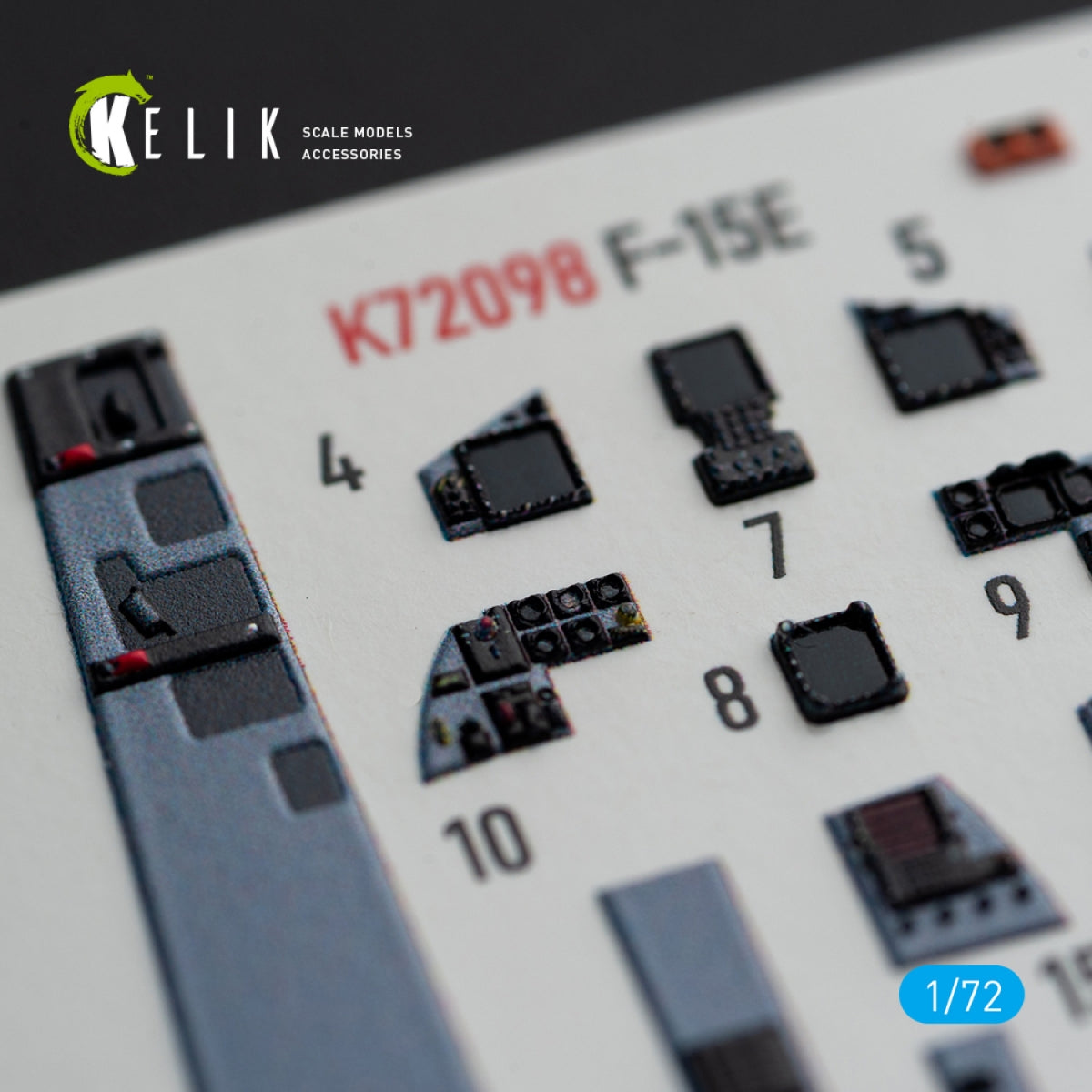 KELIK K72098 F-15E - décalcomanies 3D intérieures pour maquette GWH au 1/72 – imagen 6