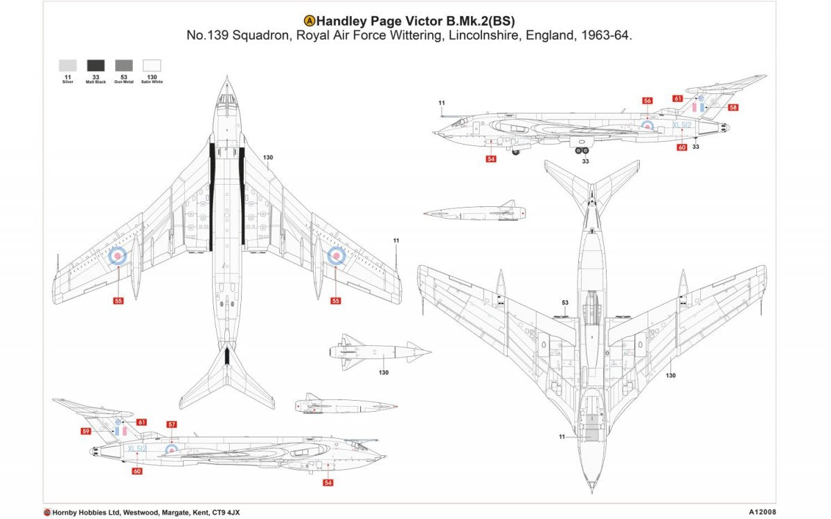 Airfix 12008 Handley Page Victor B.2 1/72 – immagine 12