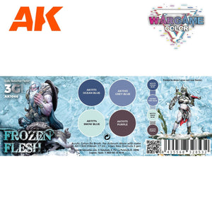 Coffret de couleurs AK Interactive AK1066 WARGAME. Chair congelée. 4 x 17 ml – image 2