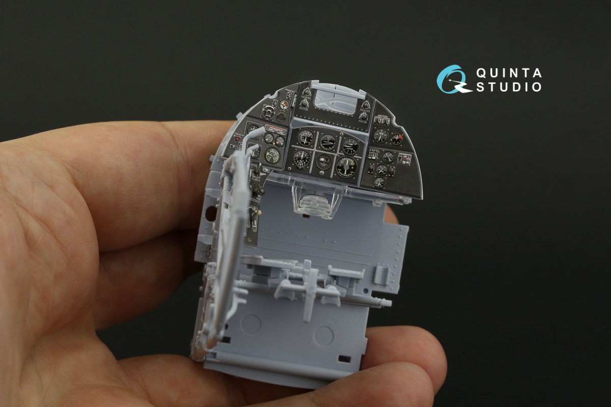Intérieur imprimé en 3D et coloré sur papier décalcomanie pour Hawker Typhoon (Airfix) - Quinta Studio QD24002 (Porte de voiture) - Échelle 1/24 – immagine 3
