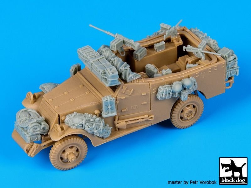 Ensemble d&amp;#39;accessoires pour voiture de reconnaissance Black Dog T72074 M3 Scout, compatible avec Italeri au 1/72  – imagen 5