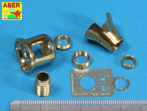 Aber 16L-08 Frein de bouche ancien pour le canon des premiers chars Tiger I et Tiger II (tourelle Porsche) / Frein de bouche ancien pour le canon de 8,8 cm des Tiger I et Tiger II (tourelle Porsche) allemands, échelle 1/16 – image 2