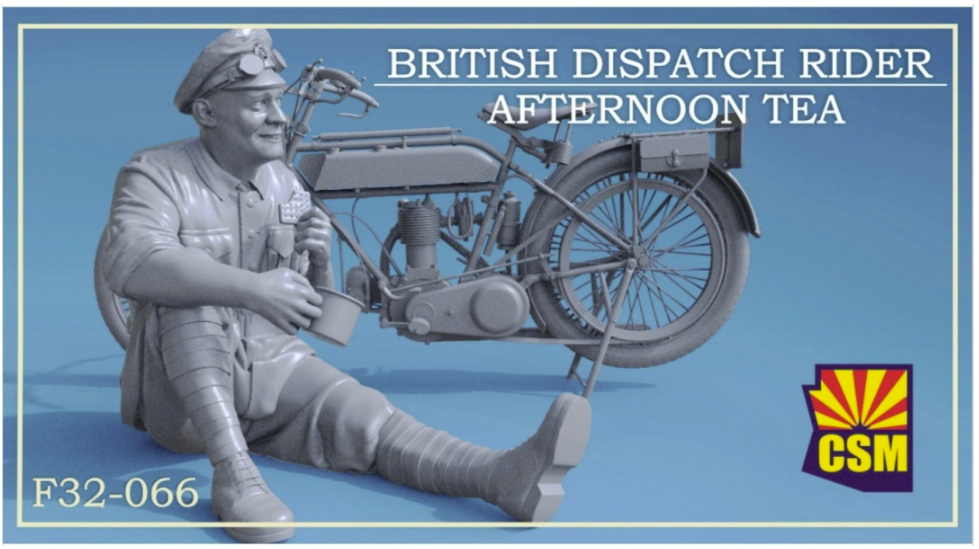 Copper State Models F32-066 Courrier de liaison britannique prenant le thé (moto non incluse) 1/32