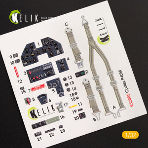 Décalcomanies 3D intérieures KELIK K32005 pour maquette Trumpeter au 1/32 – Bild 2