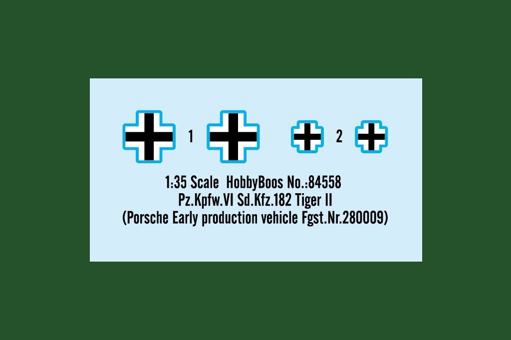 Hobby Boss 84558 Pz.Kpfw.VI Sd.Kfz.182 Tiger II Porsche Véhicule de première production Fgst.Nr.280009 1/35 – imagen 4